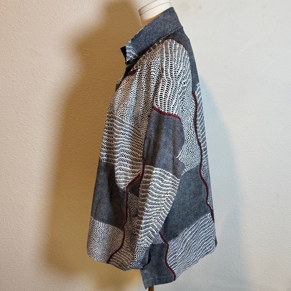 NWT Staples Button-Up Boxy Dolman Sleeve Blouse Oversized size Medium - Picture 7 of 15